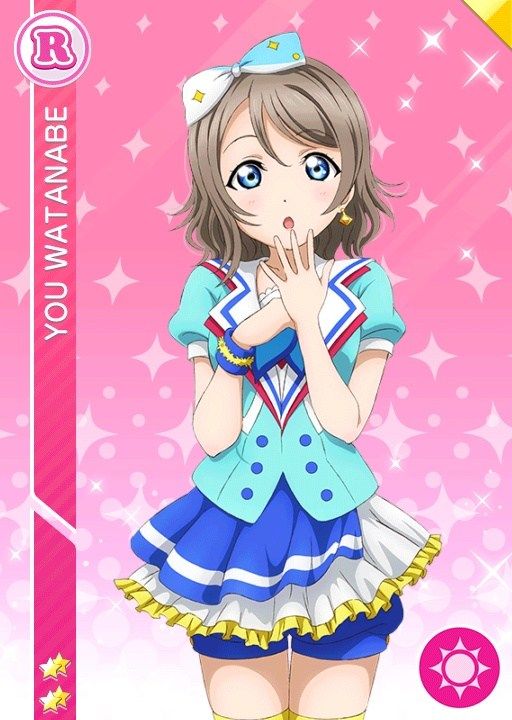 Love Live, Sunshine! Card-like image of your SSR, SR, and R of Watanabe-chan 1