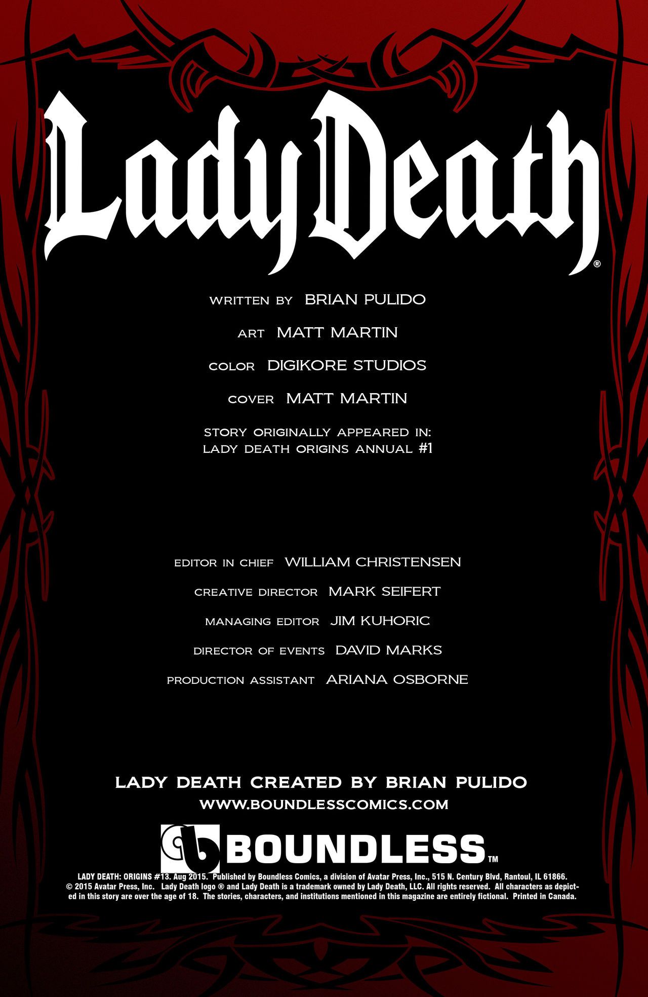 [Boundless] Lady Death - Origins #13 2