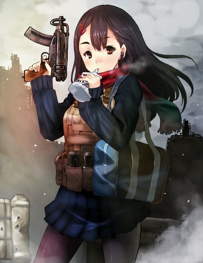 [2nd] Secondary image of a cute girl with firearms [non-erotic] 3