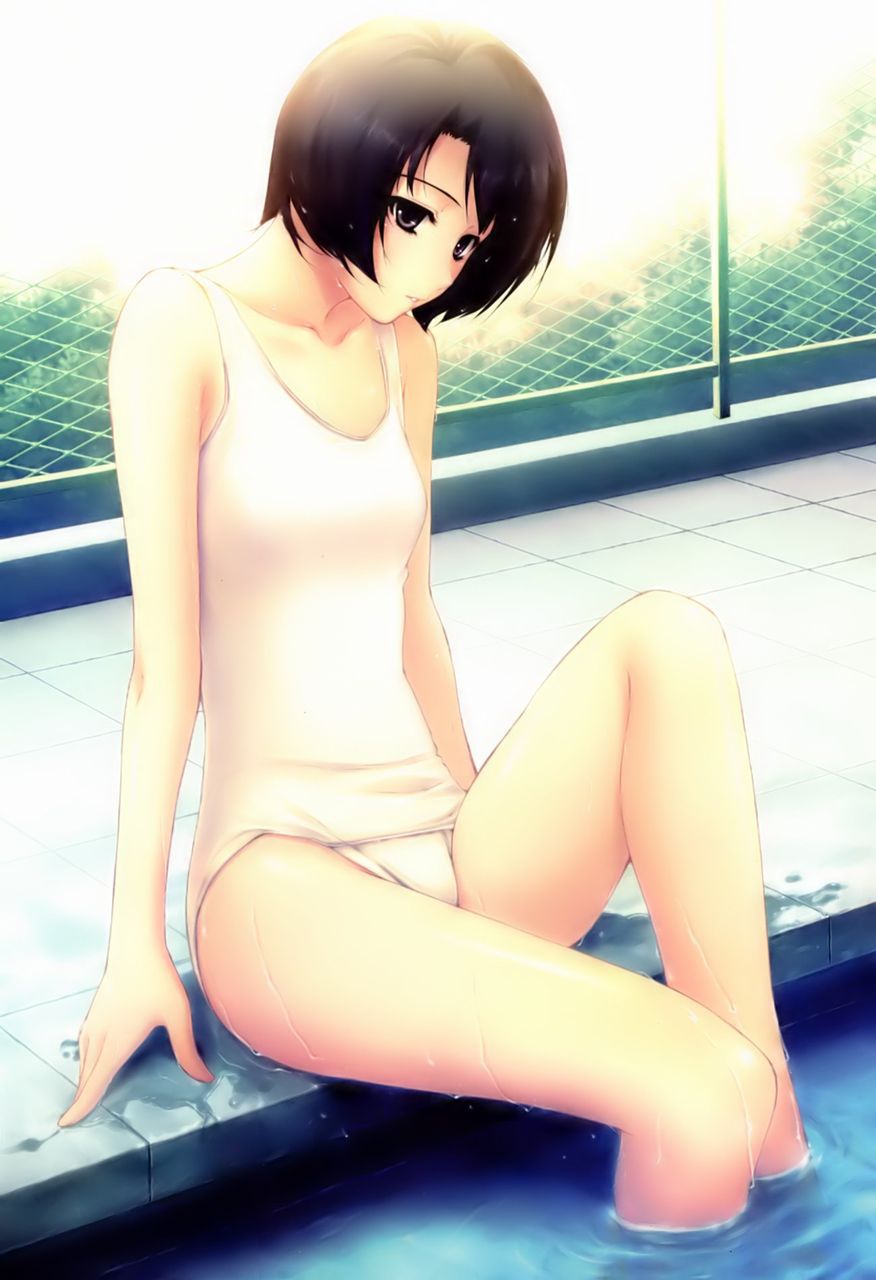 Beautiful girl secondary erotic image of the white swimsuit that seems to be transparent when wet [second order] 4 [white disk] 26