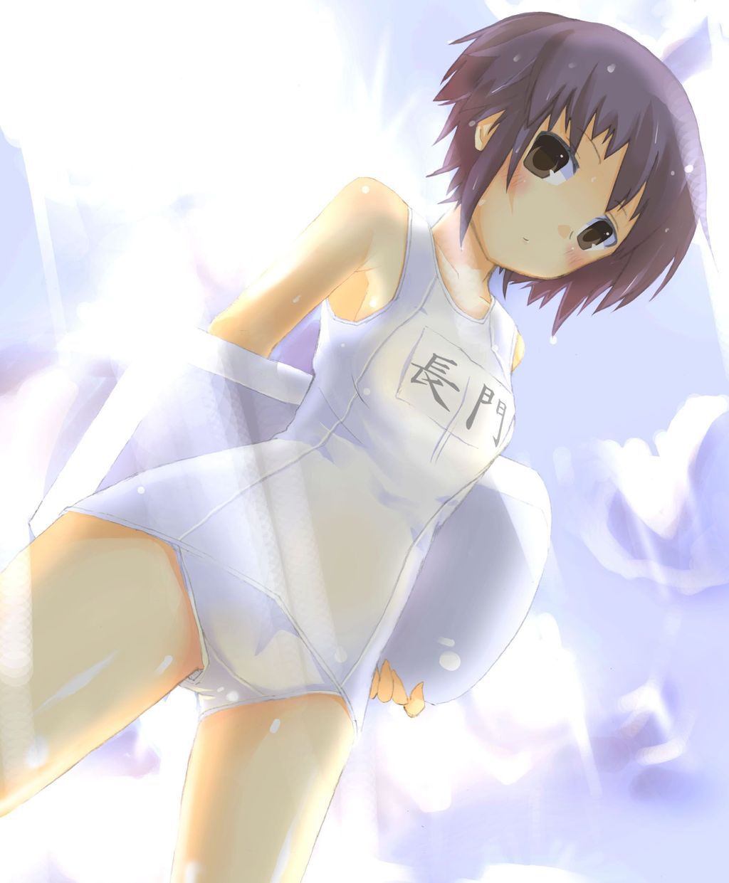 Beautiful girl secondary erotic image of the white swimsuit that seems to be transparent when wet [second order] 4 [white disk] 28