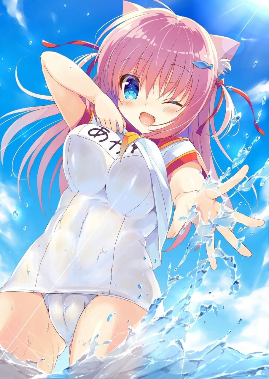 Beautiful girl secondary erotic image of the white swimsuit that seems to be transparent when wet [second order] 4 [white disk] 3