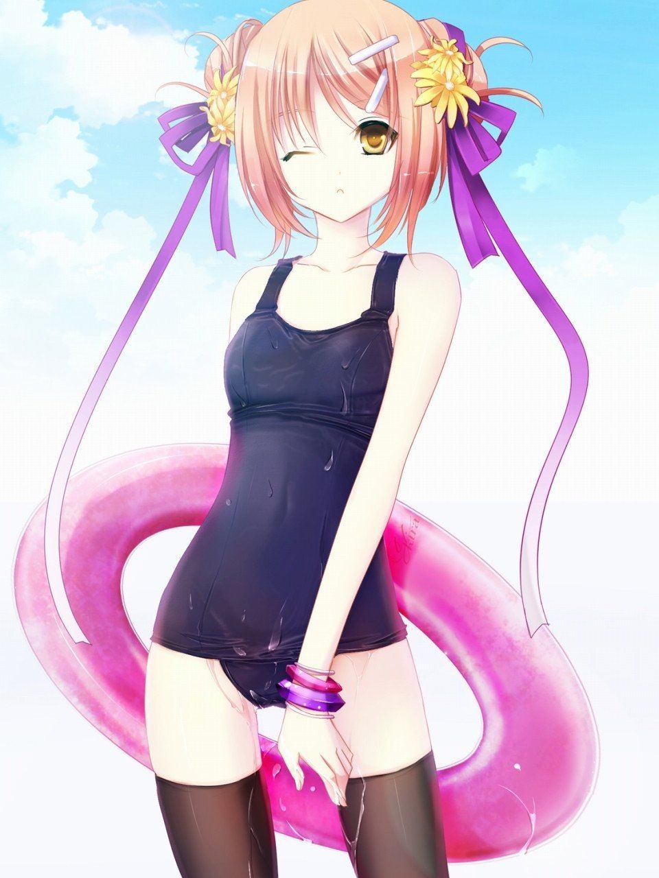 The second erotic picture of the girl in a cute cute school swimsuit wwww part4 33
