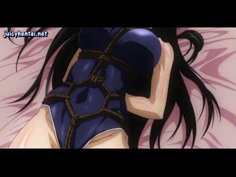 Lascive anime babe gets roped up and touched - 5 min 18