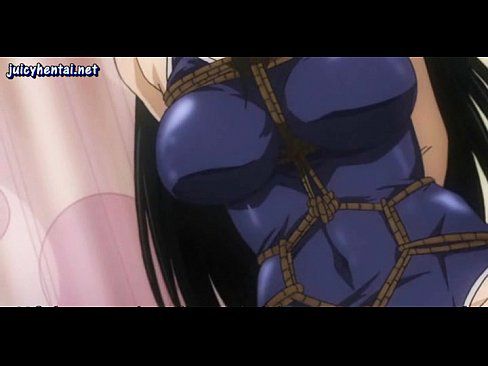 Lascive anime babe gets roped up and touched - 5 min 8