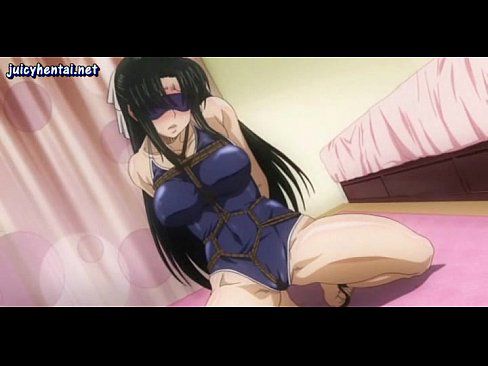 Lascive anime babe gets roped up and touched - 5 min 9