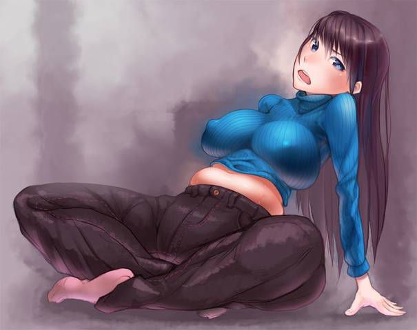 [116 photos Erotic pictures] Two-dimensional girl wearing a sweater like? 3 [zeta-length rib] 25