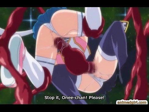 Pregnant anime caught and drilled all hole by tentacles monster - 5 min 29