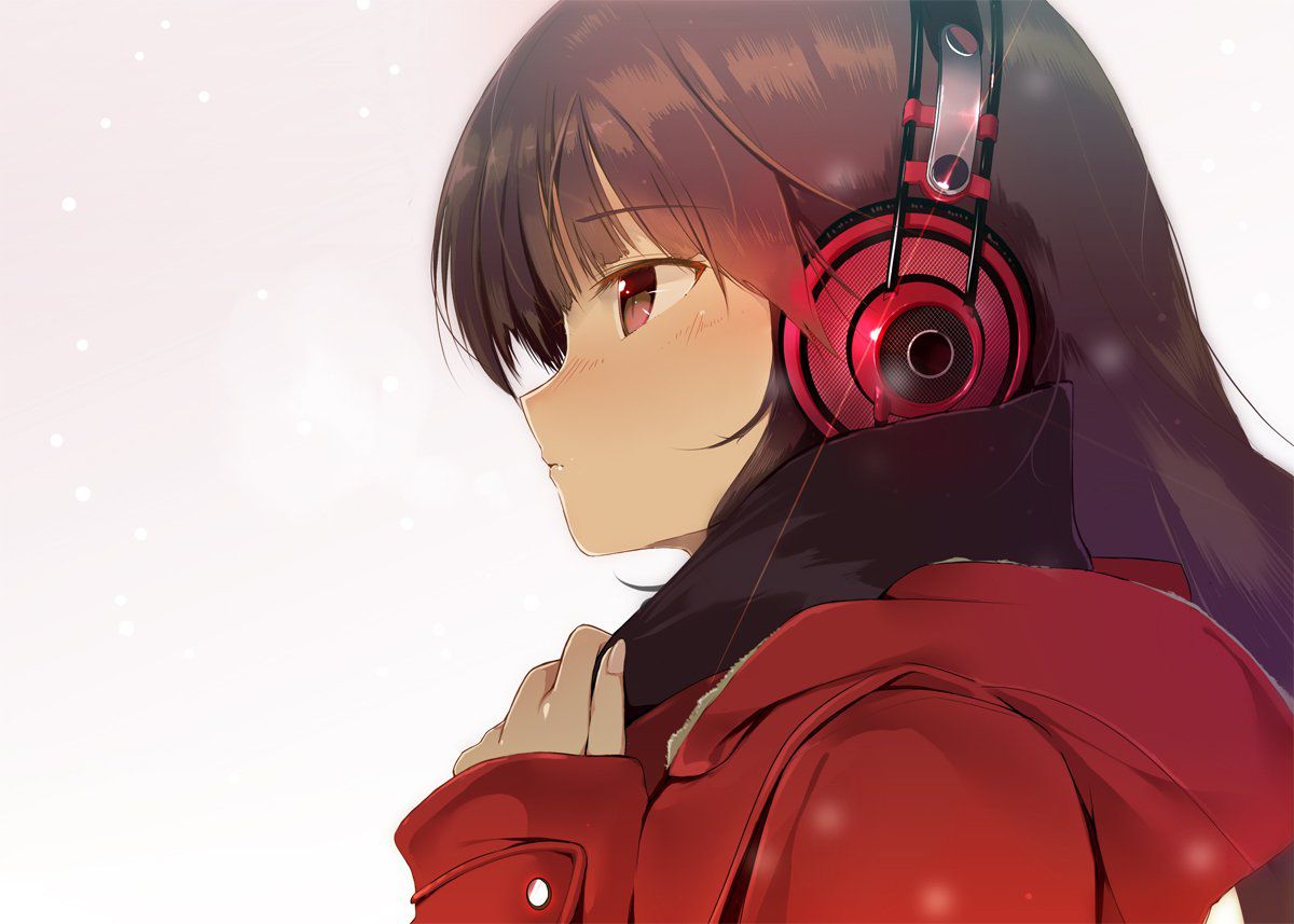 [2nd] Secondary image of a cute girl doing headphones [non-erotic] 3