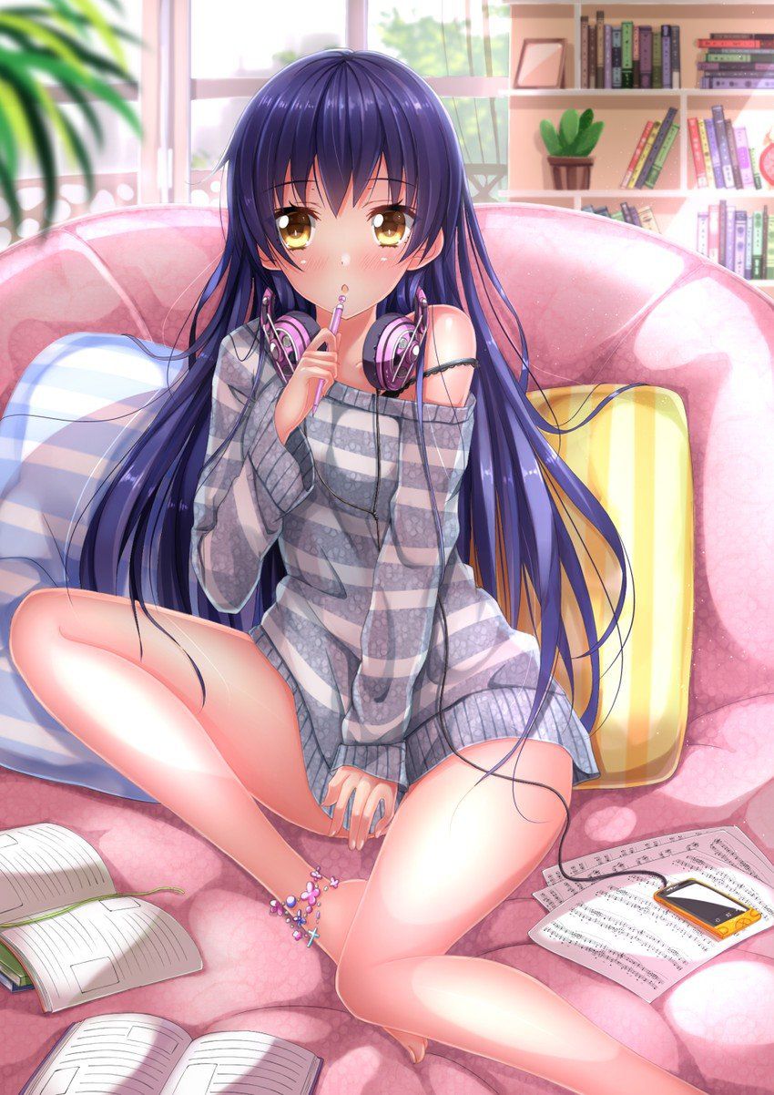 [2nd] Secondary image of a cute girl doing headphones [non-erotic] 9