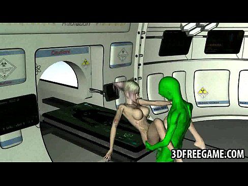 Tattooed 3D cartoon babe gets fucked by an alien - 2 min 12