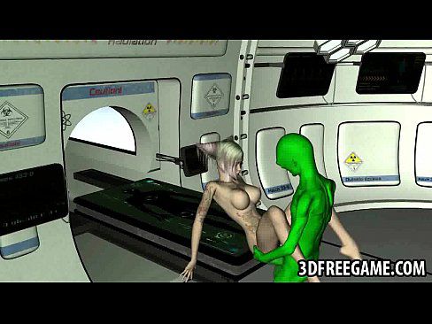 Tattooed 3D cartoon babe gets fucked by an alien - 2 min 13