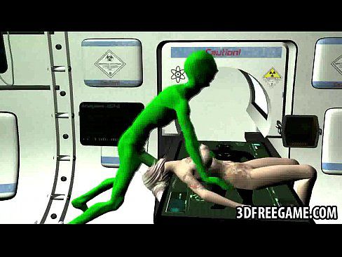 Tattooed 3D cartoon babe gets fucked by an alien - 2 min 27