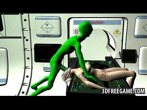 Tattooed 3D cartoon babe gets fucked by an alien - 2 min 28