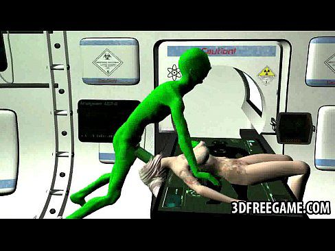 Tattooed 3D cartoon babe gets fucked by an alien - 2 min 29