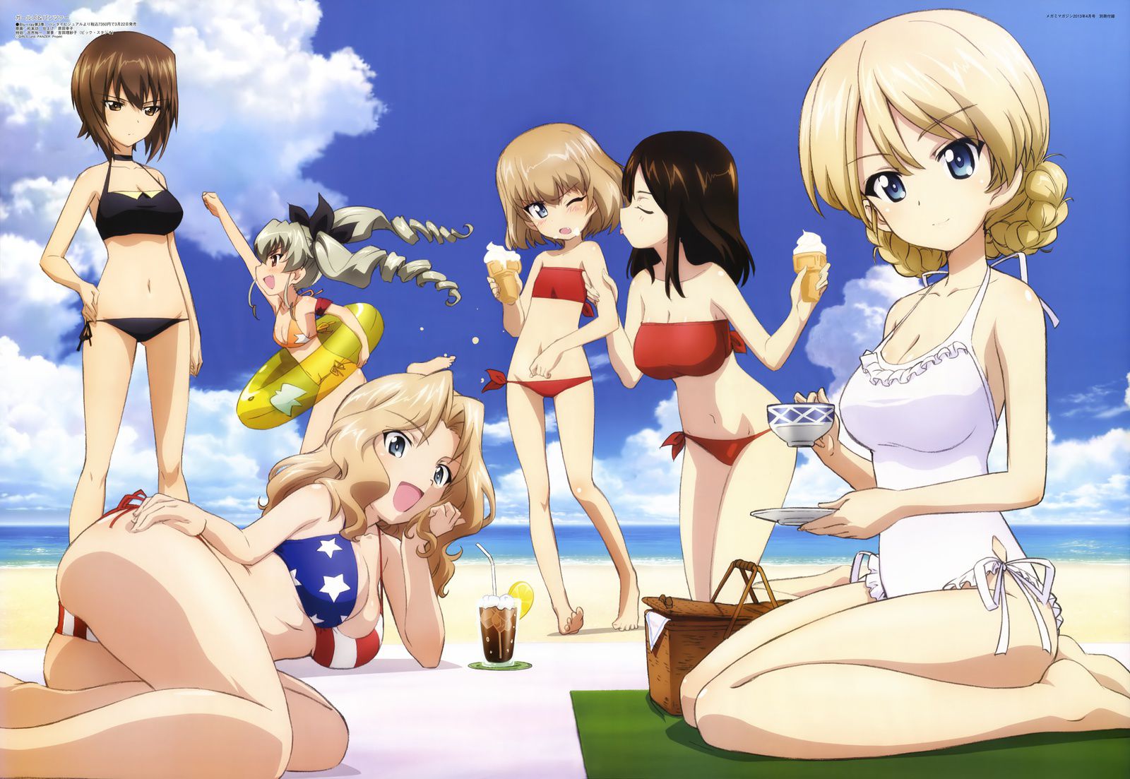 Stripping of official illustrations of Girls und Panzer (with original picture) 12