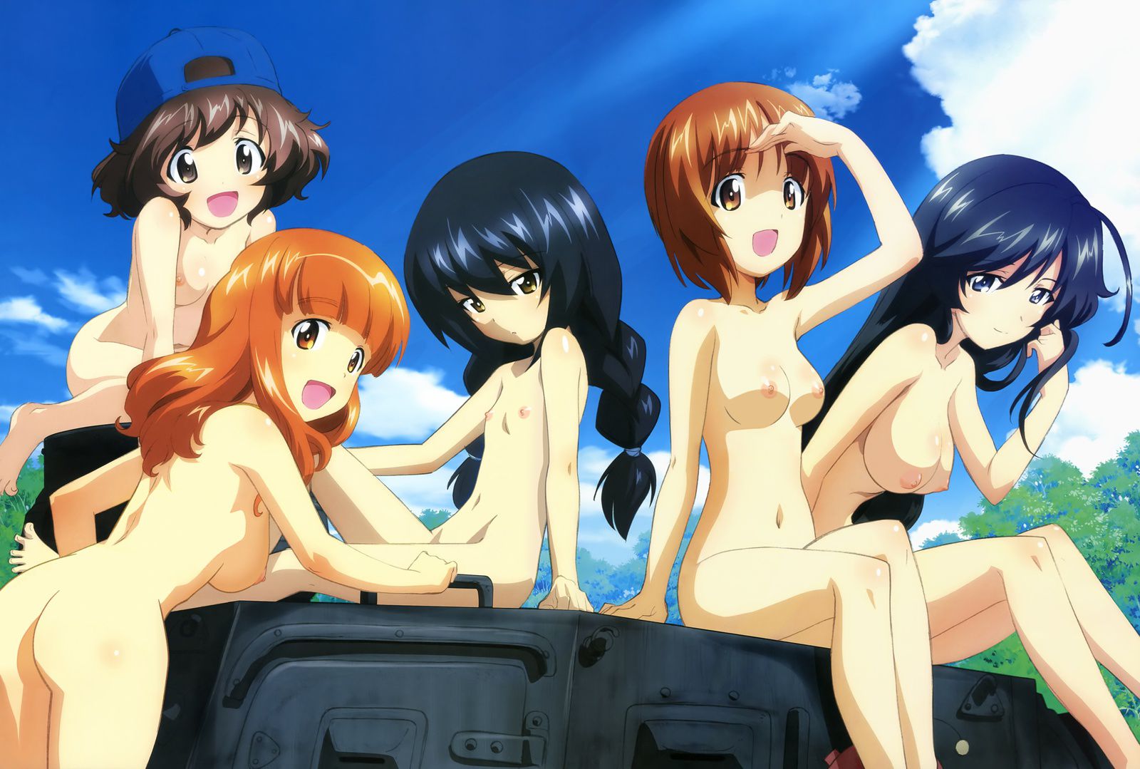 Stripping of official illustrations of Girls und Panzer (with original picture) 13
