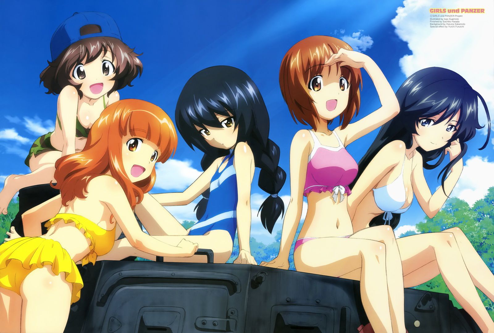 Stripping of official illustrations of Girls und Panzer (with original picture) 14