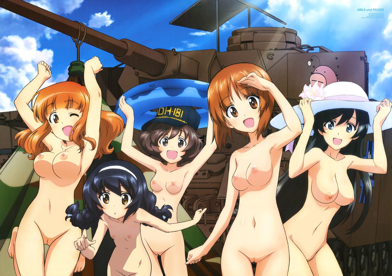 Stripping of official illustrations of Girls und Panzer (with original picture) 17
