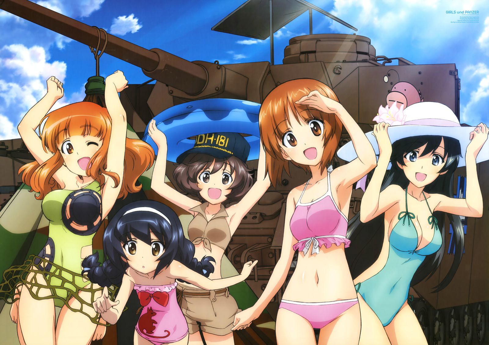Stripping of official illustrations of Girls und Panzer (with original picture) 18