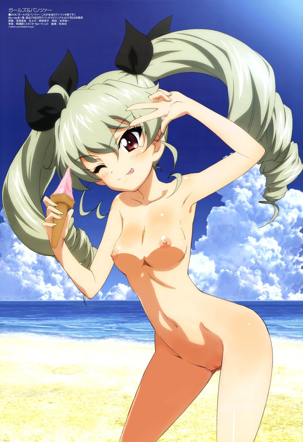 Stripping of official illustrations of Girls und Panzer (with original picture) 7