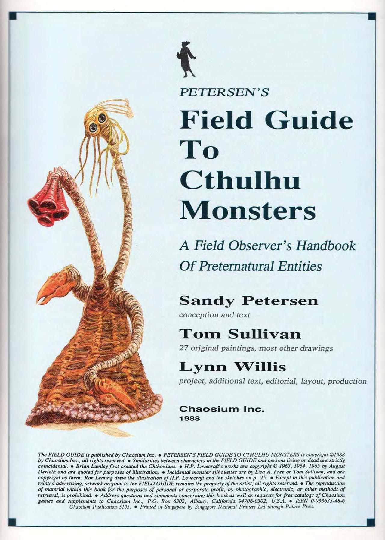 S. Petersen's Field Guide to Lovecraftian Horrors 3