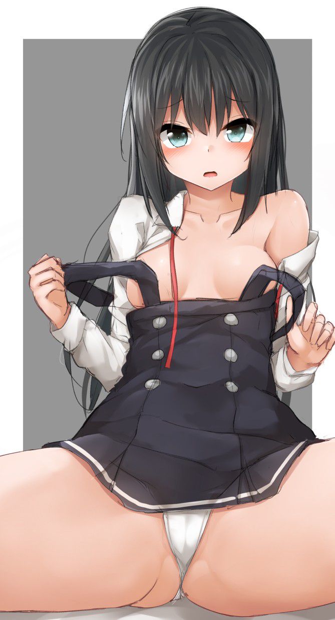 Secondary erotic image of the girl who has become to take off only a dress is [second order] 5 [half off] 33