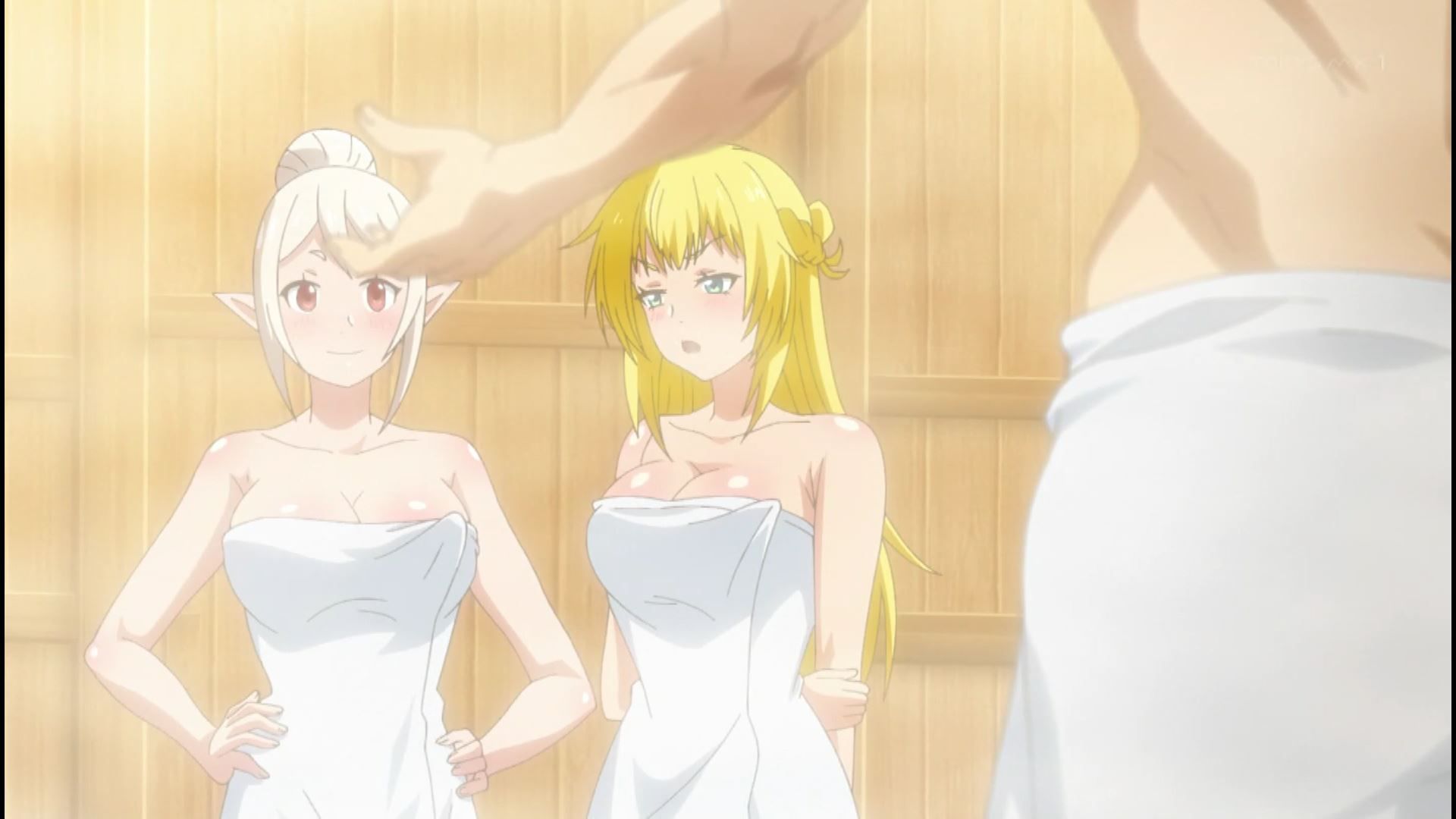 In episode 4 of the anime "True Companion", there is an erotic scene where you enter the sauna naked with an erotic boob girl! 13