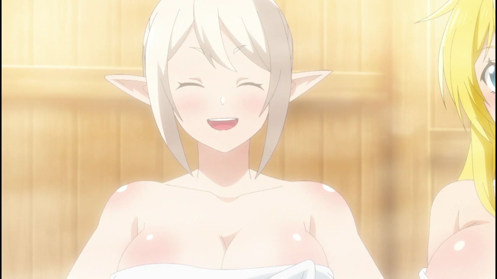 In episode 4 of the anime "True Companion", there is an erotic scene where you enter the sauna naked with an erotic boob girl! 14