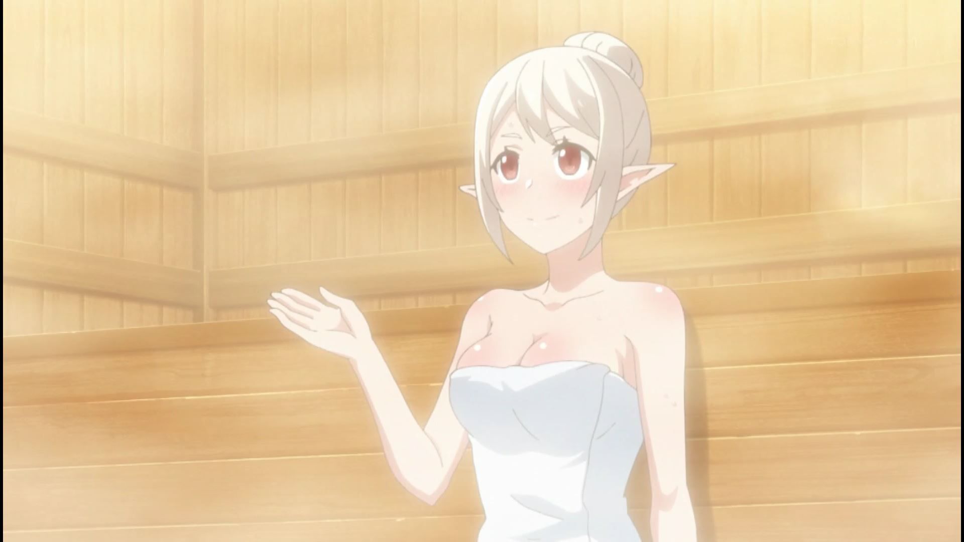 In episode 4 of the anime "True Companion", there is an erotic scene where you enter the sauna naked with an erotic boob girl! 20