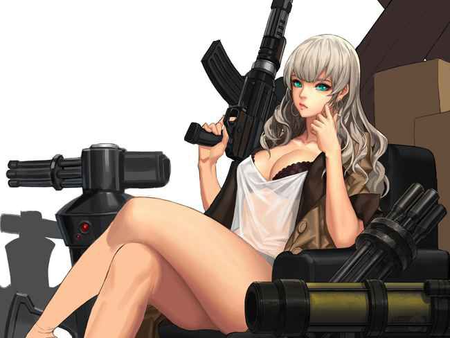 [Weapon girl] handgun machine gun, a little naughty secondary image of a girl with a gun wwww part4 27