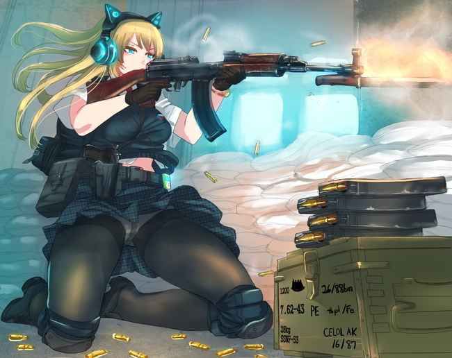 [Weapon girl] handgun machine gun, a little naughty secondary image of a girl with a gun wwww part4 4