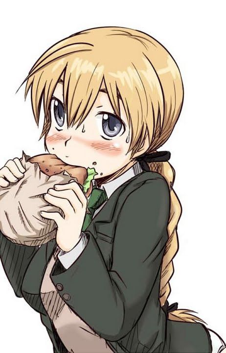 Secondary image summary of the girl eating delicious food! 32