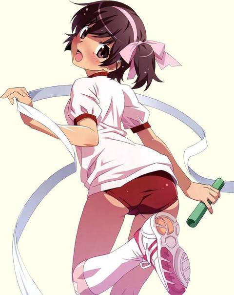 [105 two-dimensional image] What a pretty girl in gym clothes or bloomers figure. 2 12