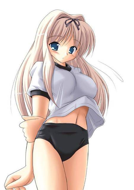 [105 two-dimensional image] What a pretty girl in gym clothes or bloomers figure. 2 13
