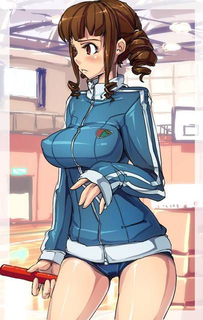 [105 two-dimensional image] What a pretty girl in gym clothes or bloomers figure. 2 17