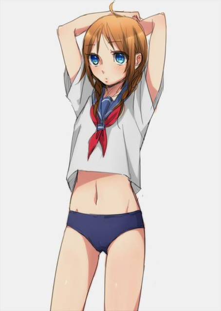 [105 two-dimensional image] What a pretty girl in gym clothes or bloomers figure. 2 19