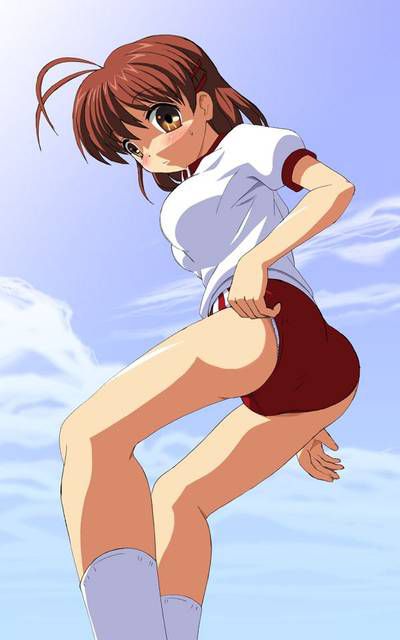 [105 two-dimensional image] What a pretty girl in gym clothes or bloomers figure. 2 49