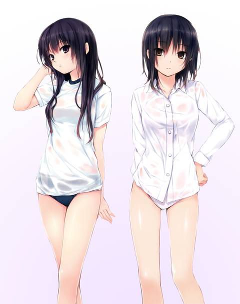 [105 two-dimensional image] What a pretty girl in gym clothes or bloomers figure. 2 58