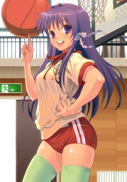 [105 two-dimensional image] What a pretty girl in gym clothes or bloomers figure. 2 6