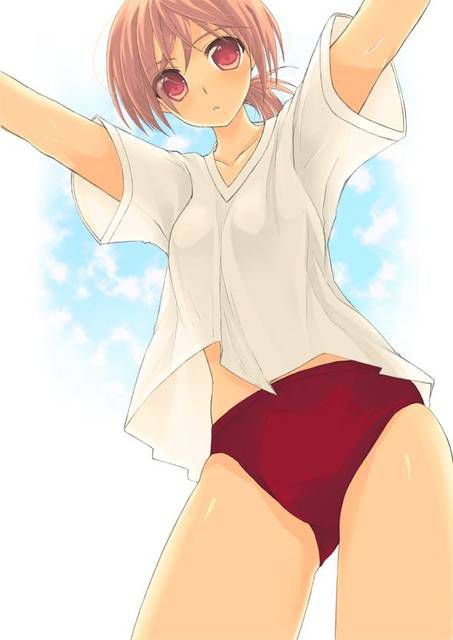 [105 two-dimensional image] What a pretty girl in gym clothes or bloomers figure. 2 60
