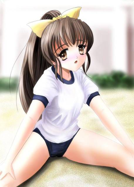 [105 two-dimensional image] What a pretty girl in gym clothes or bloomers figure. 2 75