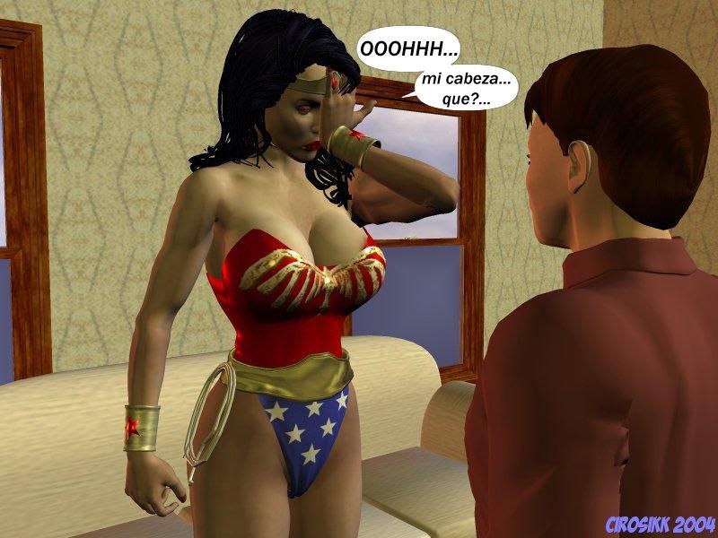 wonder woman en las manos de evilboy 8