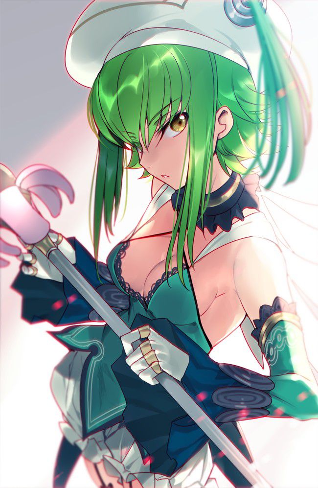 Secondary erotic image of a girl with green hair. 7 [Green hair] 15