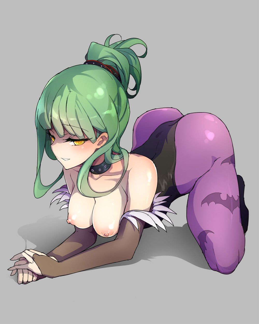 Secondary erotic image of a girl with green hair. 7 [Green hair] 17