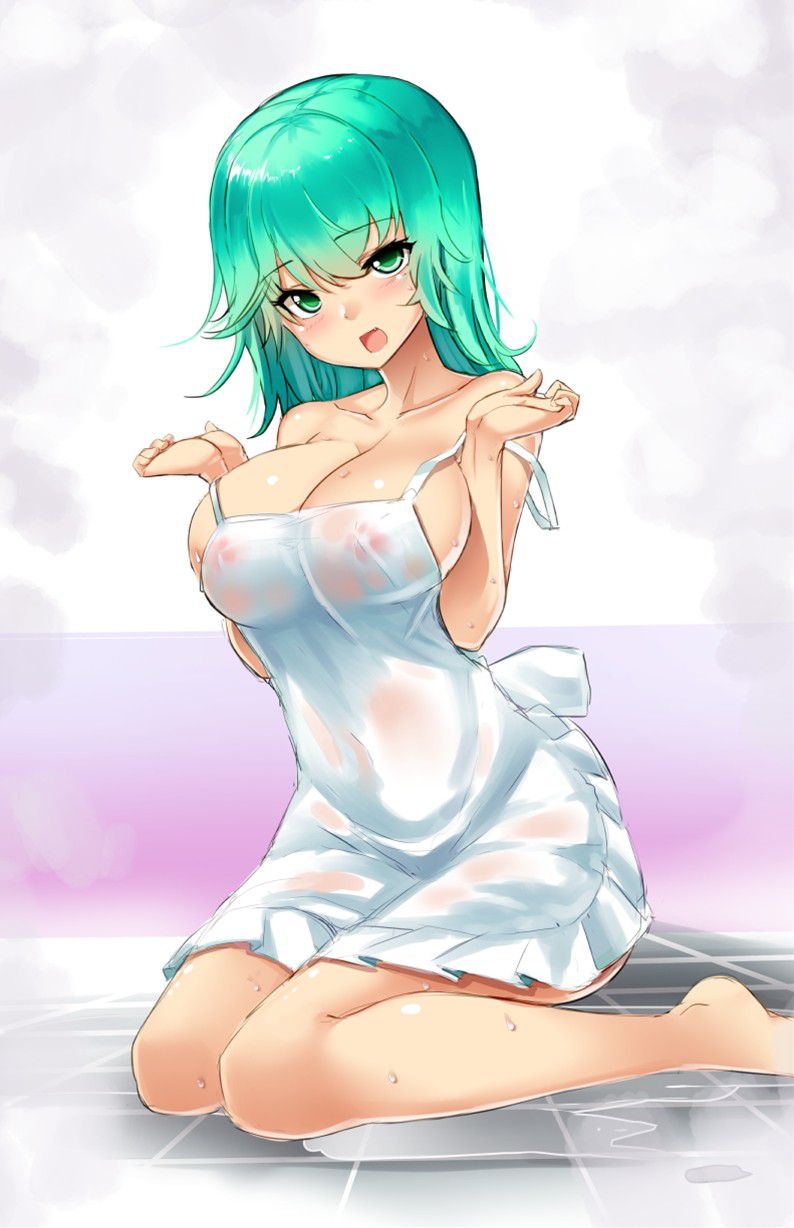 Secondary erotic image of a girl with green hair. 7 [Green hair] 18