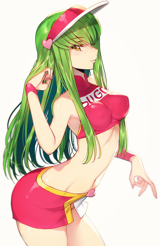 Secondary erotic image of a girl with green hair. 7 [Green hair] 24