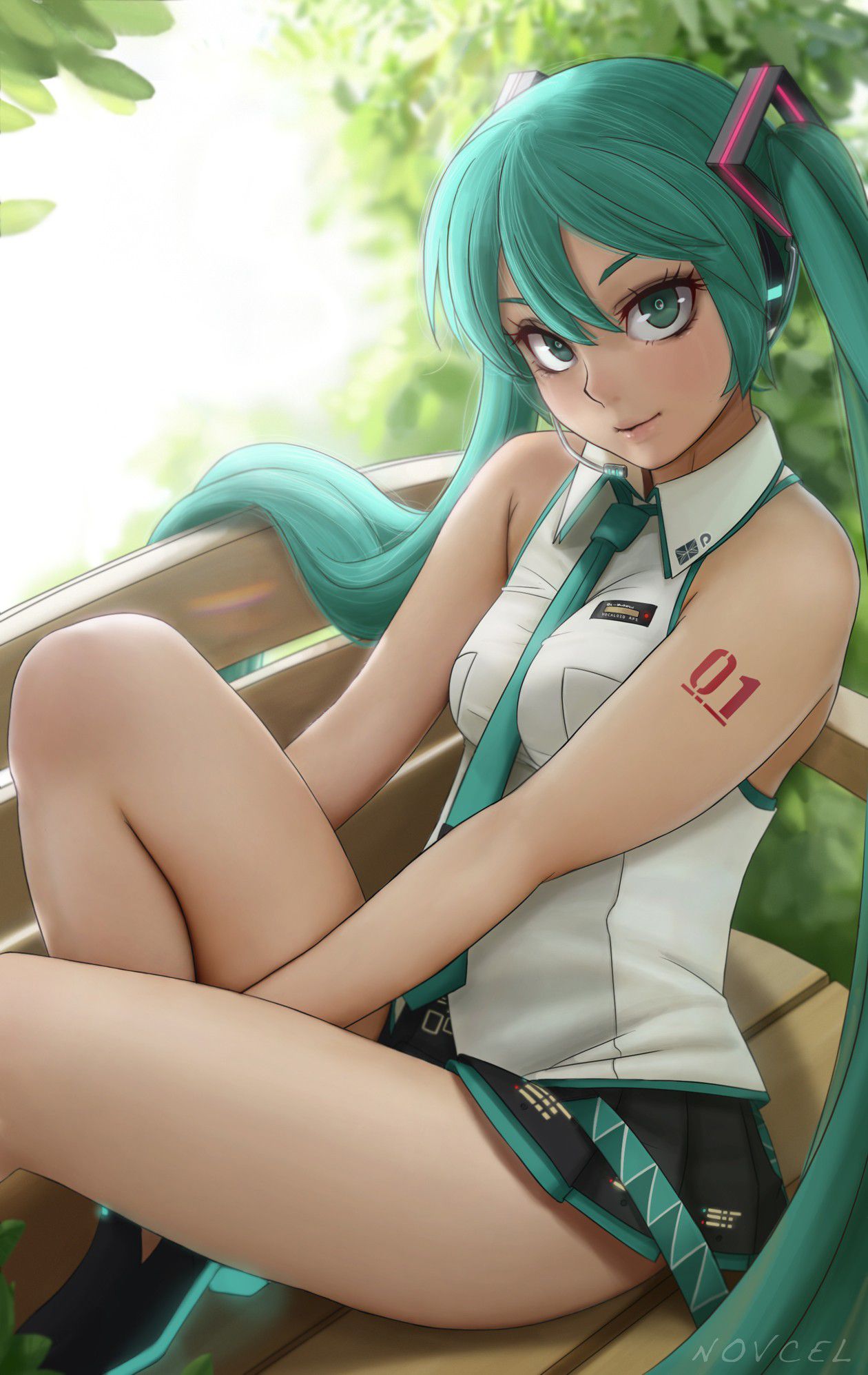 Secondary erotic image of a girl with green hair. 7 [Green hair] 29