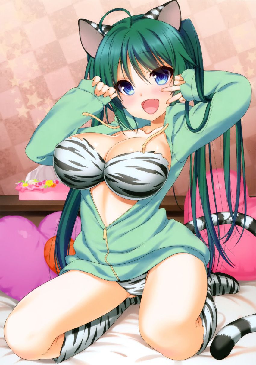 Secondary erotic image of a girl with green hair. 7 [Green hair] 33