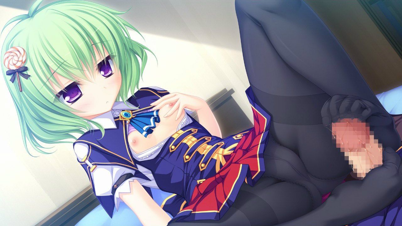 Secondary erotic image of a girl with green hair. 7 [Green hair] 5